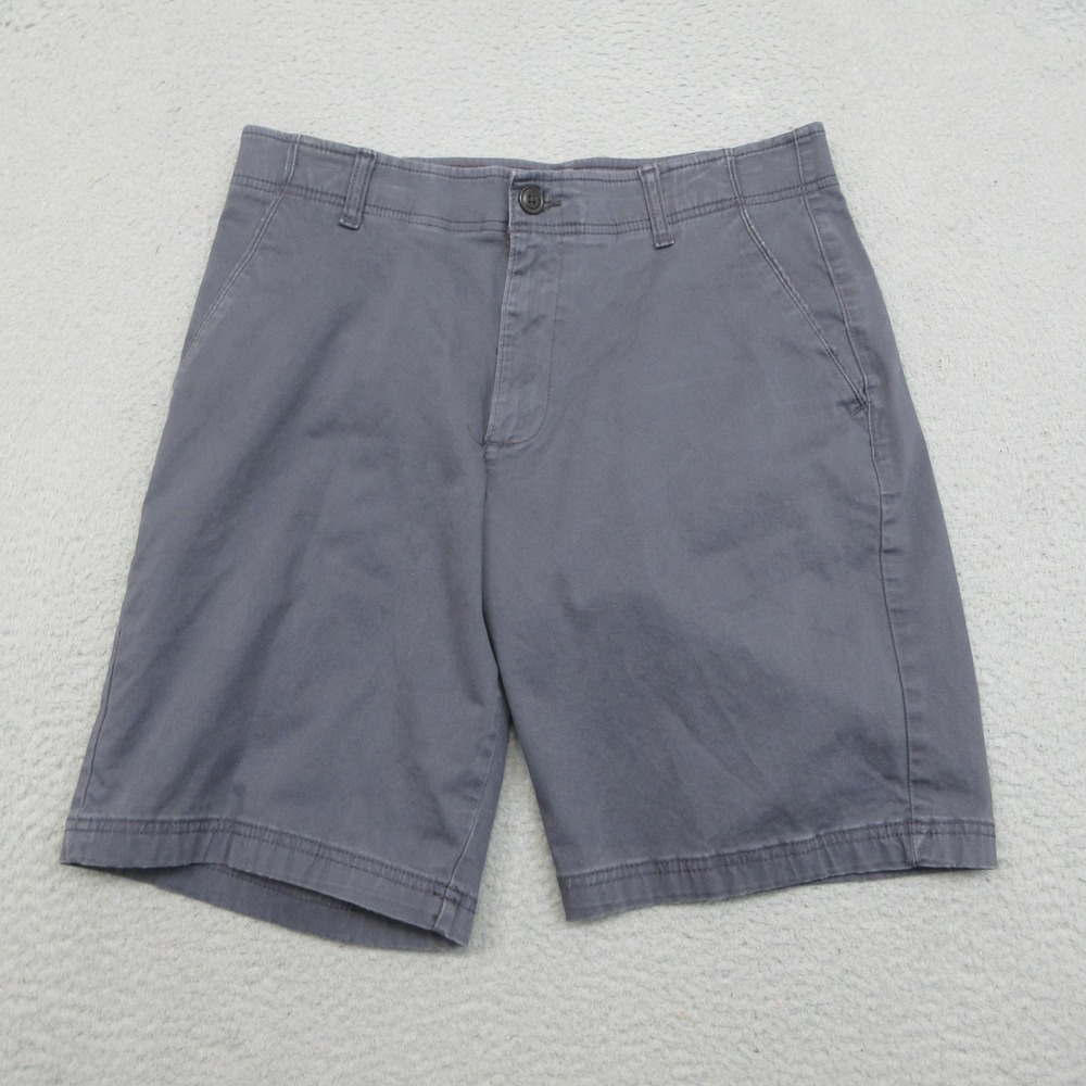 Lee Extreme Comfort Chino Shorts Men 33 Gray Classic Stretch Casual Golf Outdoor